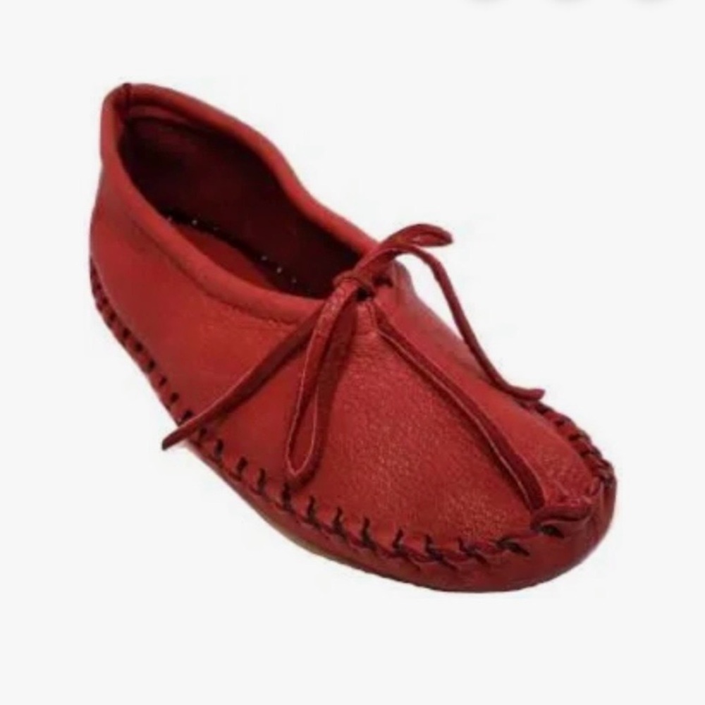 Deerskin ballet flat slipper